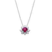 Collana Babila Milano Donna Colore in Oro bianco Rubino 0.18 Ct 262364RB - 262364RB